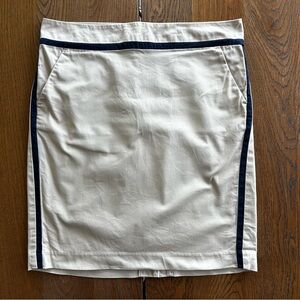 Tommy Hilfiger Skirt with Trim | Beige & Navy Size 4